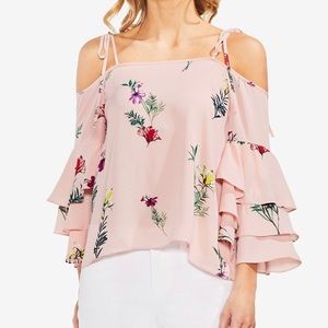 Vince Camuto cold-shoulder tiered top